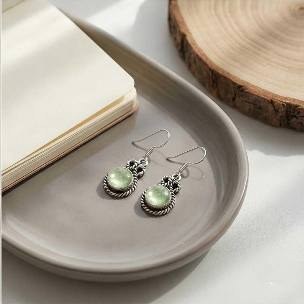 925 Sterling Silver Overlay Handmade Jewelry Round Carnelian, Rose Quartz, Turquoise, Garnet Natural Gemstone Boho Drop Dangle Earring For Women