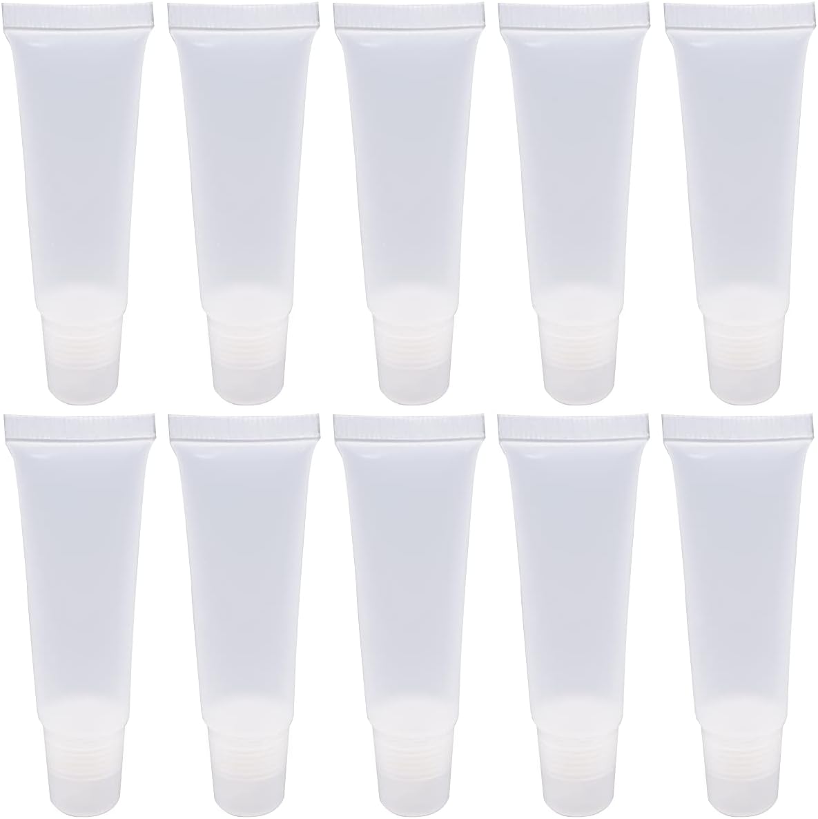 30PCS 15ml Lip Gloss Balm Tubes Empty Clear Cosmetic Squeeze Tubes Soft Tubes for DIY Lip Gloss