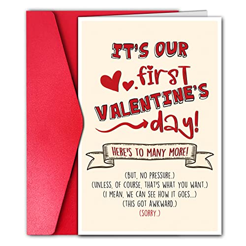 GYYsweetus First Valentine’s Day Card for Boyfriend, Funny Girlfriend Valentines Day Card, Special...