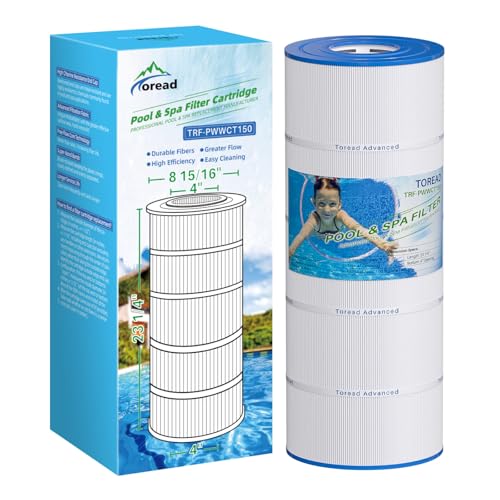 TOREAD PWWCT150 Pool Filter Replaces PWWCT150, Ultral-B3, Clearwater II ProClean 150, 817-0150N, Unicel 8414, Filbur FC-1287, SD-00210, 150 Sq.ft Filter Cartridge 1PACK by TOREAD - Used condition - US$41.22