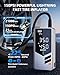 Portable Car Jump Starter with Air Compressor, 150PSI Tire Inflator with 44.4Wh Battery, car Battery Jump Starter for 6.0L Gas, Fast Inflation Pump with Bulite-in Nozzle Storage, LED Light for Car