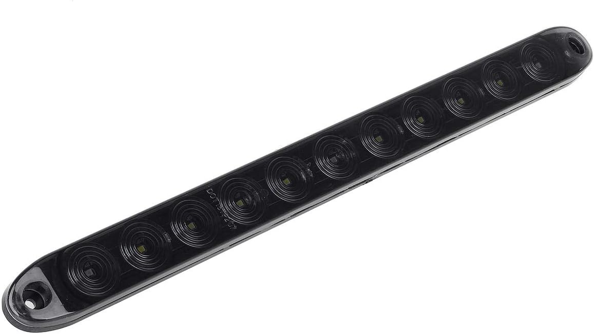 Partsam 2Pcs 15" Inch Led Trailer Light Bar Smoked Red 3 ID Bar w/Reverse white light 11 LED Truck Trailer RV Waterproof Red 3 Identification Light Bar w White 8 LED Backup Lights Bar Sealed 12V