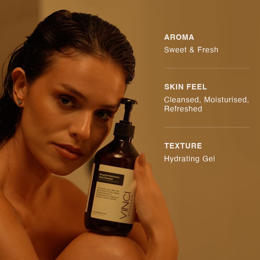 Vinci Botanicals Bergamot Geranium Body Cleanser, 500 ml (Pack of 1) - Image 3