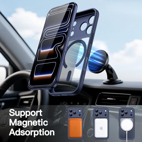 Image of JETech Case for iPhone 17 Pro, 360 Protection, Deep Blue