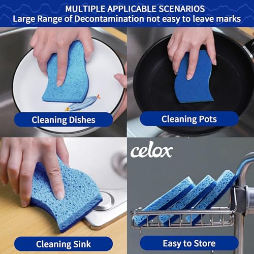 Image of CELOX Sponge for Cleaning Kitchen and Household, Blue