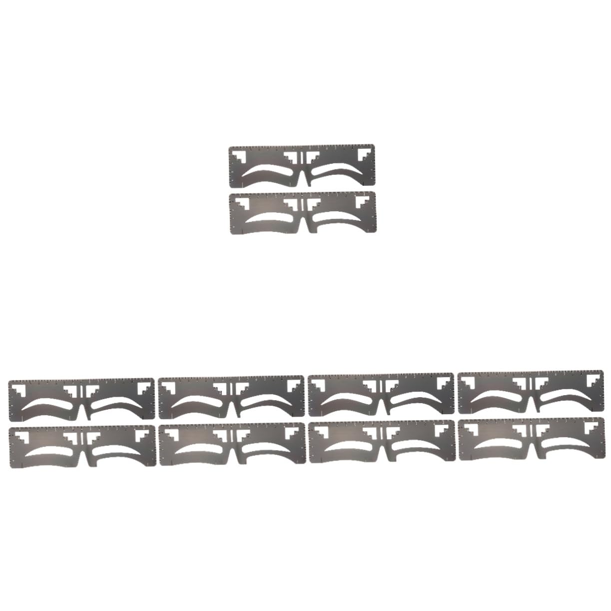 POPETPOP Kit Di Stencil Per Righelli Per Sopracciglia in Acciaio Inossidabile Da 5 Set Strumento Di Precisione Per Modellare Le Sopracciglia Per Donne E Ragazze 2 Pezzi * 5