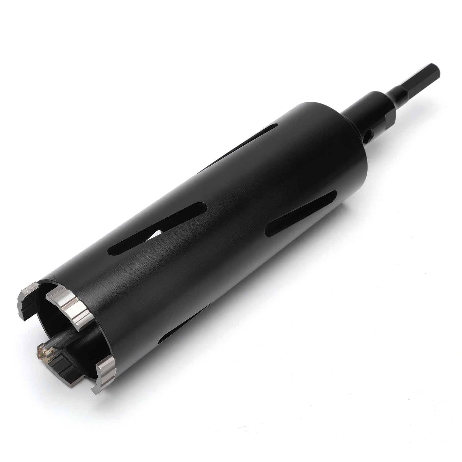 Corona da trapano 68 mm, lunghezza utile 200 mm con albero SDS Plus 220 mm, SDS max 220 mm, albero esagonale 110 mm, punta di centraggio 10x240 mm, per muratura
