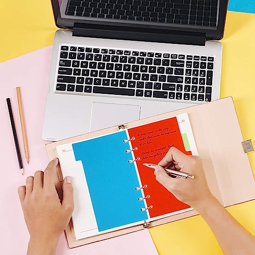 TOYMYTOY A6 Dividers,6 Holes Ring Colored Notebook Planner Divider Index Page Tab Cards School Stationery, 30 Sheets