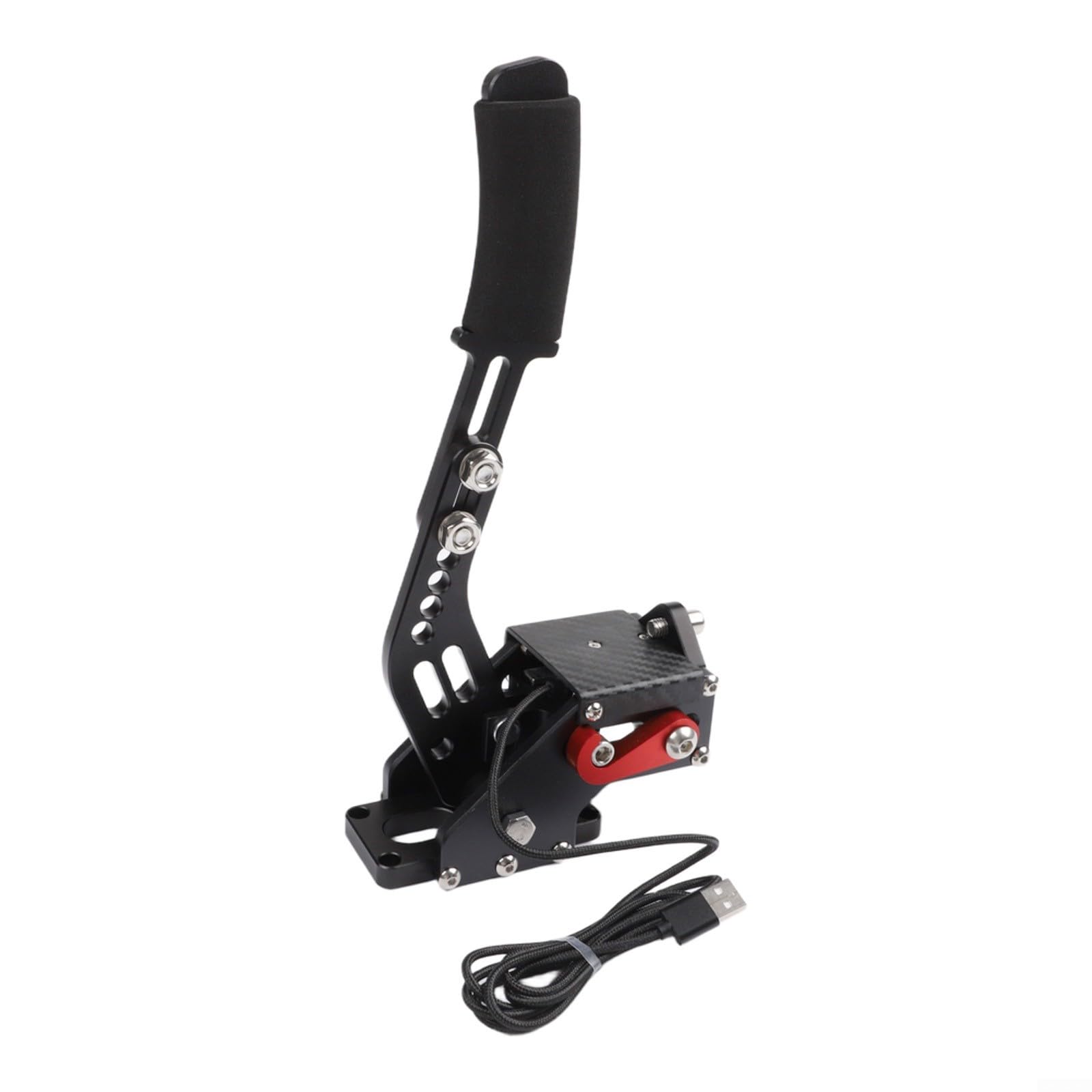 KHIronHive Freno de mano USB Racing con sensor Hall para PC, palanca de freno de tensión ajustable de aleación de aluminio compatible con Logitech G27 G29 G920 T500 T300, para Assetto Corsa Dirt