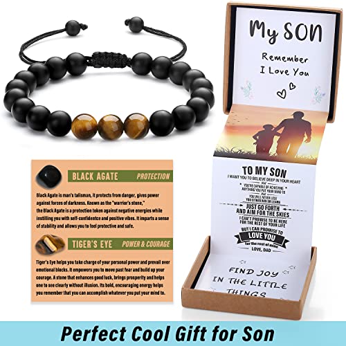 Gifts For Son Teen Boys Gift Ideas Teenage Boys 14 16 18 Year Old Birthday Gift Unique To My Son Beaded Bracelets Graduation Him Christmas Valentines Mens Stocking Stuffers Easter Confirmation #TOP6