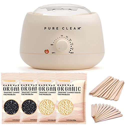 Waxing Kit Wax Warmer, PURECLEAN Hair Removal Home Waxing Kit With 4