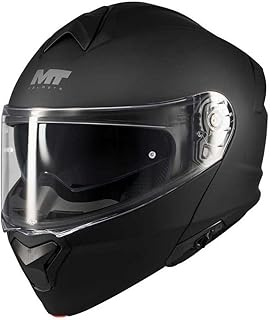 MT Helmets Genesis SV – Casco Moto Modular con Visor Solar Retráctil, Calota HIRP, Pantalla Antivaho y Preparado para Intercomunicador | Homologado ECE 22.06 & DOT