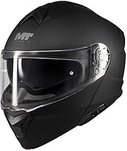 MT Helmets Genesis SV Modular Motorcycle Helmet with Retractable Sun Visor, HIRP Shell, Anti-Fog Screen and Intercom Ready | ECE 22.06 & DOT Approved