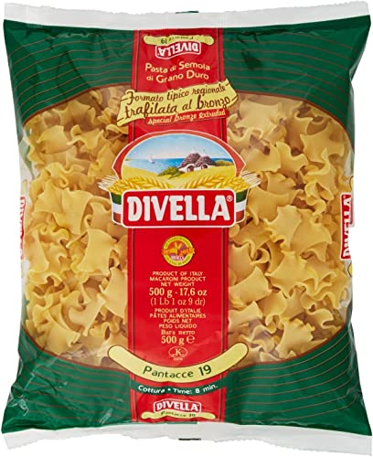 5 pastas Divella 100% Italiano N° 19 Pantacce 500 gr