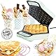 SCRAP COOKING 3907 Waffeleisen Bubble Factory – Elektrische Hong Kong Blasen-Waffelmaschine für Egg Waffles Bäckerei – 180 Grad drehbar, antihaftbeschichtet & kompakt, 20, Glas, Wassergrün