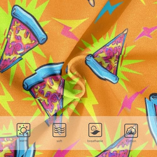 Joisal Cartoon Pizza Orange Little Girl Panties Girls Underwear Toddler Cotton Bright Briefs Kids Undies 2t3