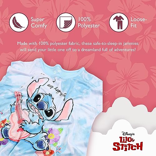 Disney girls 2-piece Loose-fit Pajama Set, Princess Pajamas, Soft & Cute for Kids3