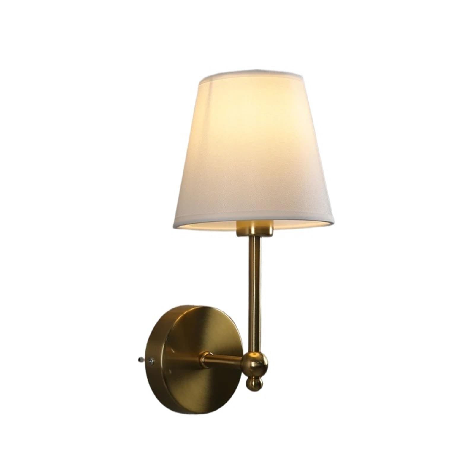 Lámparas de noche para dormitorio con luz LED suave y elegante pantalla de lino negro y dorado