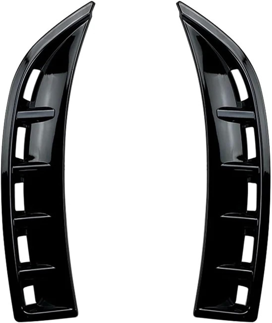 Compatible with Mercedes Benz W167 C167 GLE350 GLE450 GLE580 AMG 2020-2023 Front Bumper Side Air Vent Black/Carbon Fiber Intake Hood Trim (Black a)