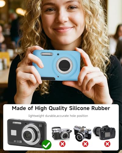 Funda de silicona para cámara Kodak PIXPRO FZ55 color azul miniatura 2
