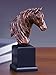 Marian Imports F55144 Horse Head Bronze Plated Resin Sculpture - 5 x 5 x 9 in.