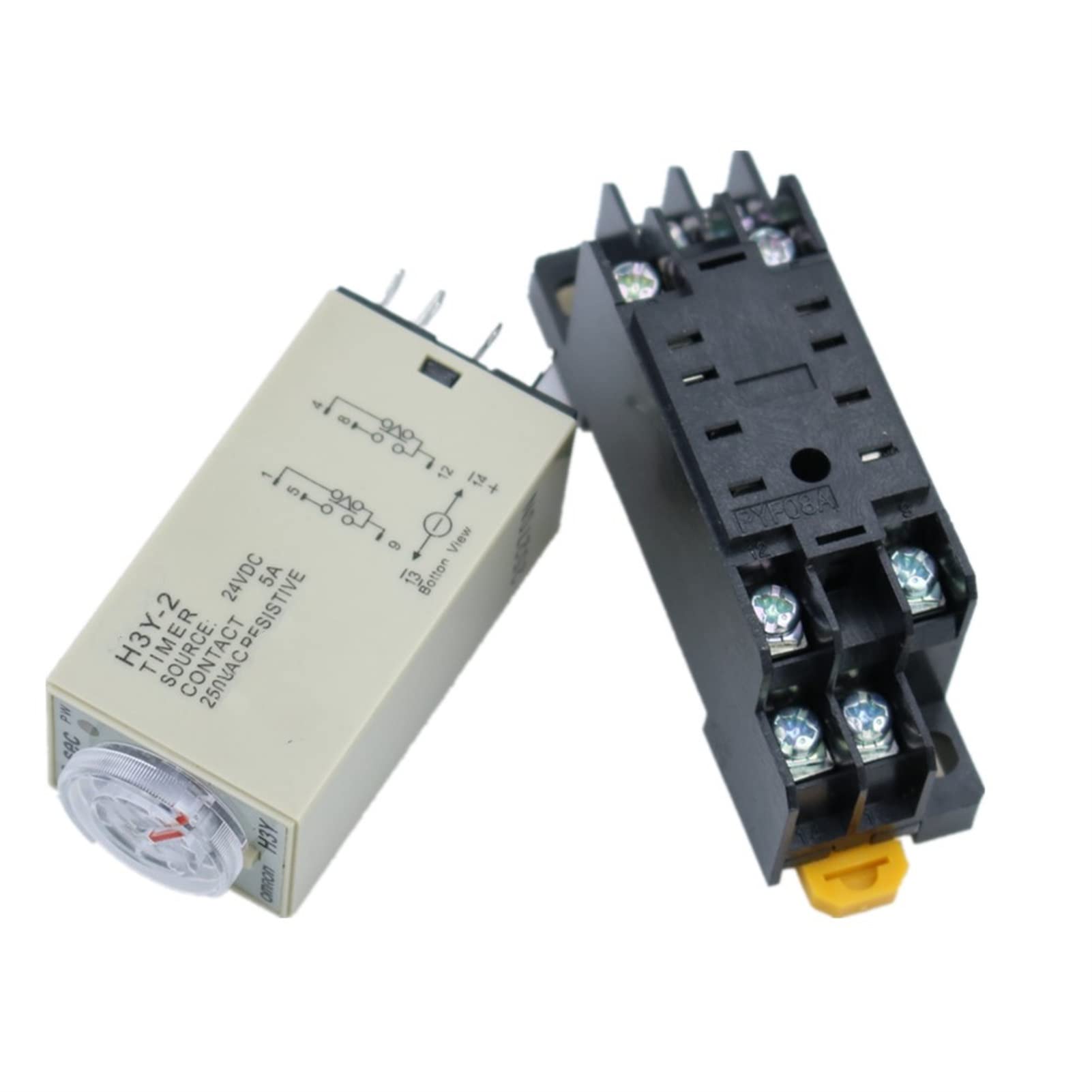 ONECM H3Y-2 36V Kleines Zeitrelais 0-10S ST6P elektronisches Relais Power on Zeitverzögerung (Größe : AC 24V)
