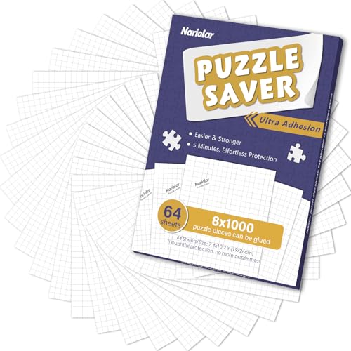Feuilles de colle pour puzzle ultra adhésives Nariolar | Conservation durable de 8 puzzles