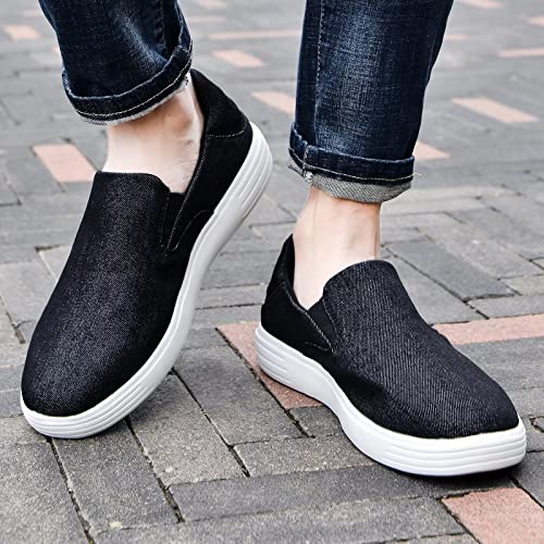Image of konhill Mens Slip On Loafers Sneakers - Casual Knit Walking Shoes for Men, Lightweight Breathable Memory Foam Boat Shoes, Comfortable Slip-On Driving Loafers for Work Travel Beach