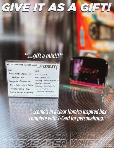 Image of Fydelity Rainbow Cassette Wallet, Cute Wallet for Women, Retro 80s Card Holder