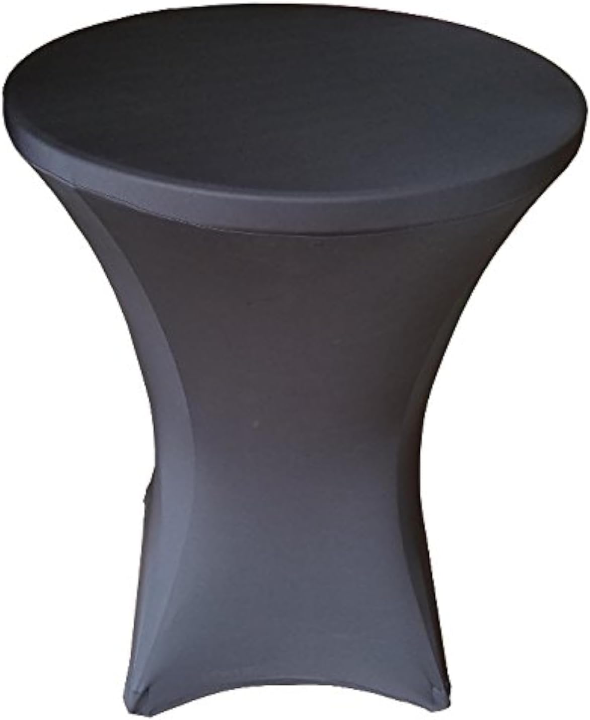 32 Round x 43" Tall Spandex Fitted Table Cover for Folding Bar Height Tables Black 1 Black