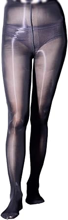 leesuo Womens Plus Size Ultra Sheer 912-Pin Tights Oil Shiny Glossy Stockings Sexy Silky Transparent Pantyhose