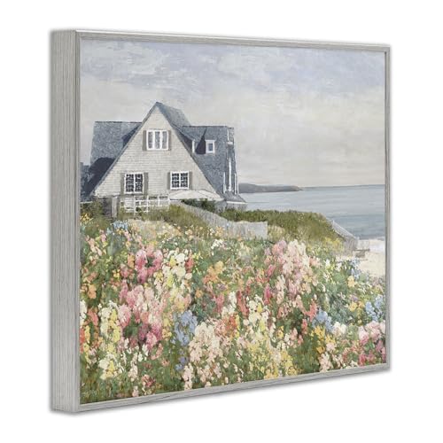 'Coastal Cottage Meadow'| Framed Giclee Art by Stupell Industries - Used condition - Image 3