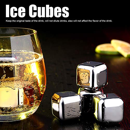 Set de Piedras de Whisky Reutilizables de Acero Inoxidable Pack de 4 miniatura 4