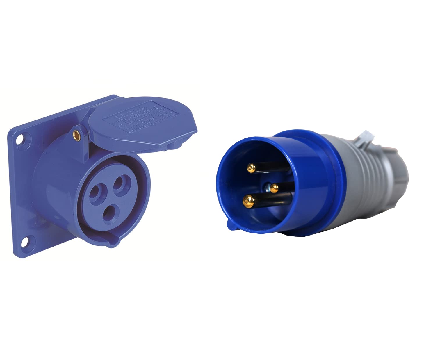 16A 3 Pin IP44 2P+E Industrial Socket/Plug 220-250V Waterproof Male and Female Connector Power Plug and Socket (1 SET)-picture-24