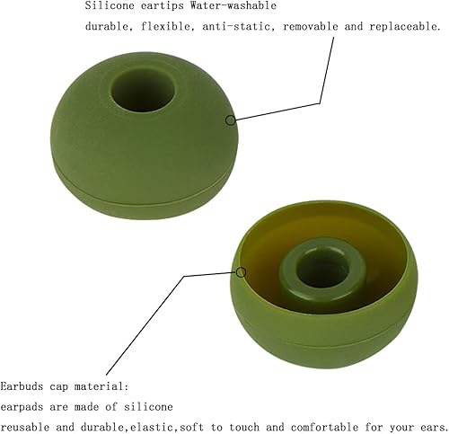 Miniatura 7 de Puntas de silicona de repuesto para auriculares compatibles con auriculares inalámbricos Powerbeats 123 de Dre, 4 pares de tapas para auriculares