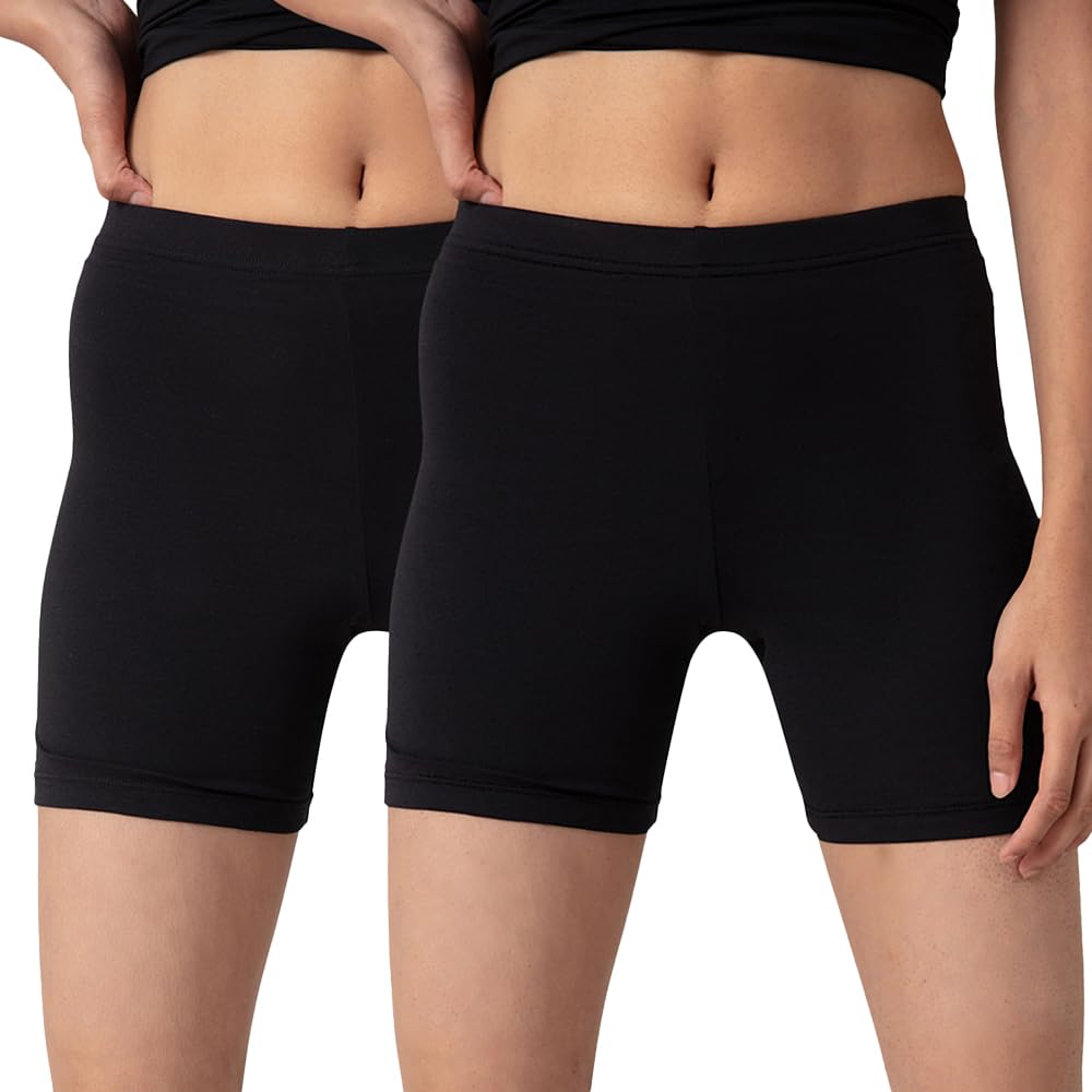 nykd Women's Blend NYP083 PO2-All Printed Soft Stretch Cotton Mid Rise Boyshort Panty with Full Rear Coverage Pack of 2 NYP082 Black (M)-picture-21