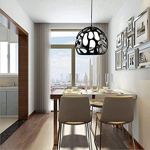 Pendant light modern simplicity noir avec abat-jour évidé - 2