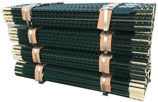 10 PZ Palo Paletto In Ferro A T 30X30X3 Plastificato Verde Per Rete - 6