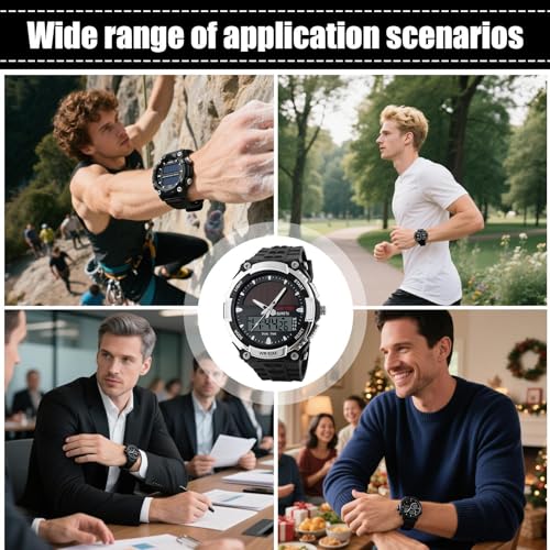 Reloj de pulsera digital de carga solar para regalo de cumpleaños de hombre 4