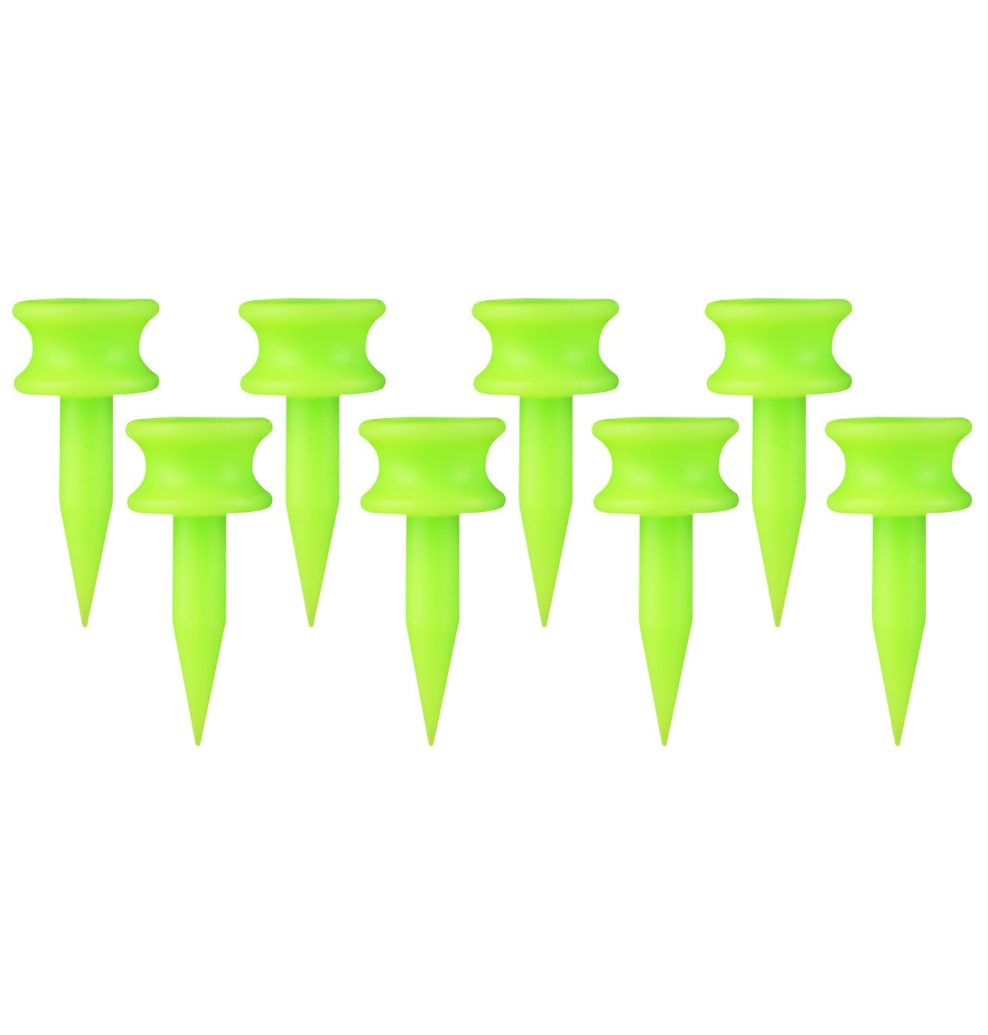 Golf Tees Kunststoff Driver 32 39 45 51 58 70 mm Set Wert 50 Stück, Golftee Lang Plastik Rot Blau Gelb Weiß Bunt, Premium Langlebig Abstufung Castle Tee 1-1/2" 1-3/4" 2" 2-1/4" 2-3/4" (Grün 25mm)