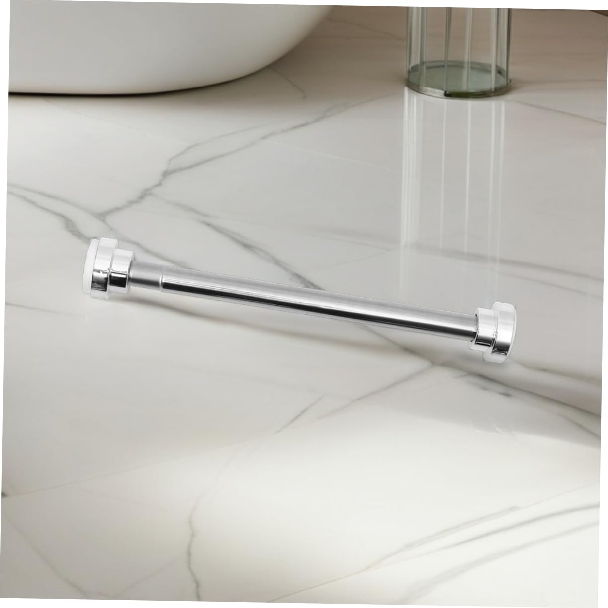 UKCOCO 2piezas Barra de Cortina Telescópica de Acero Inoxidable Extensible para Baño o Armario Incluye Unidades Fácil Instalación sin Taladrar para Cortinas de Ducha o Ventanas