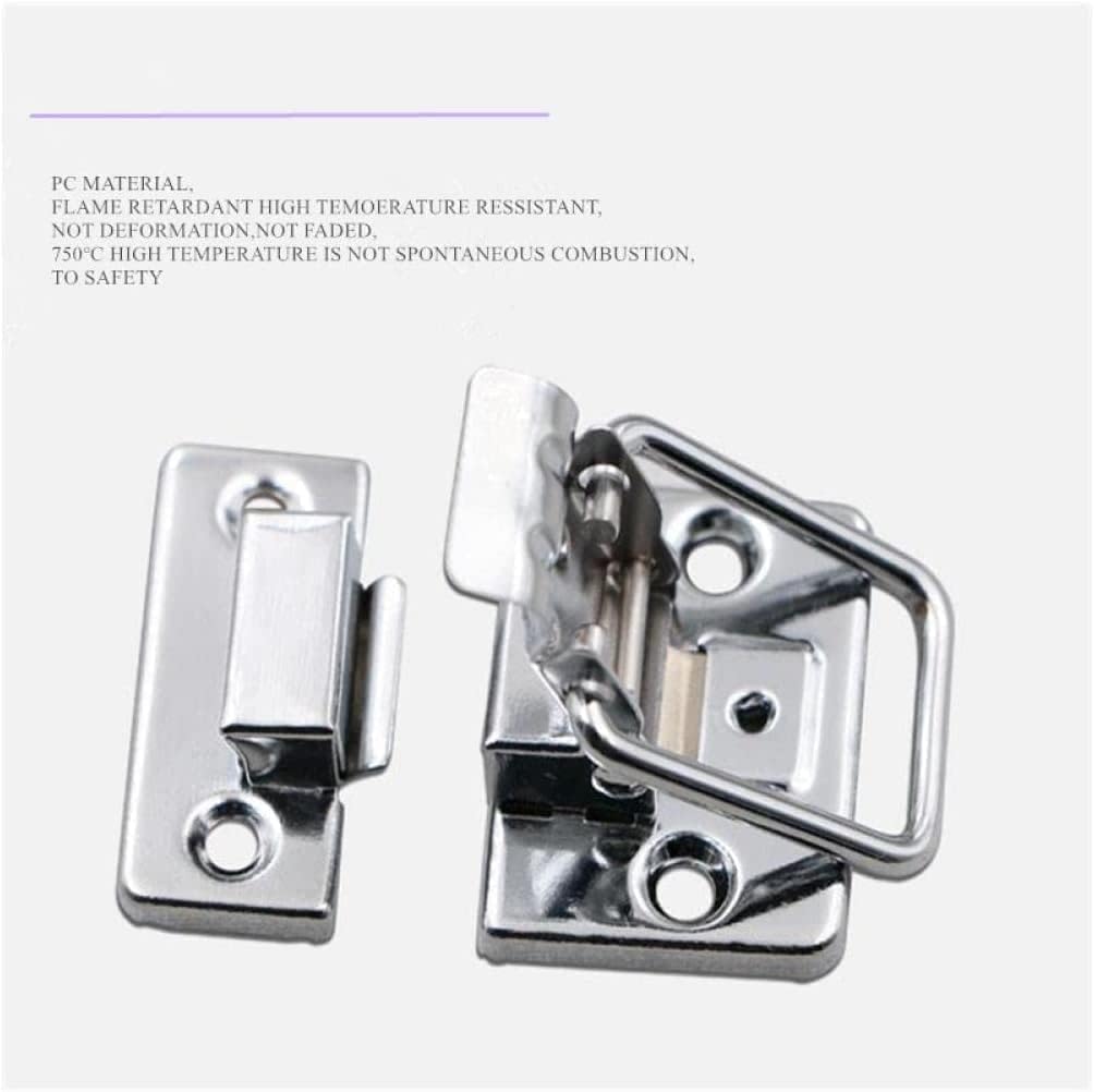 Toggle Latch Spring Toggle Latch hasp 2pcs Stainless Steel Chrome Toggle Latch Tool Clasp Cabinet Fitting Lock Belt Hasp Buckle Hardware for Chest Box Case Suitcase Latch
