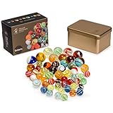 Yellow Mountain Imports Marbles Set in Tin Box, Solaris