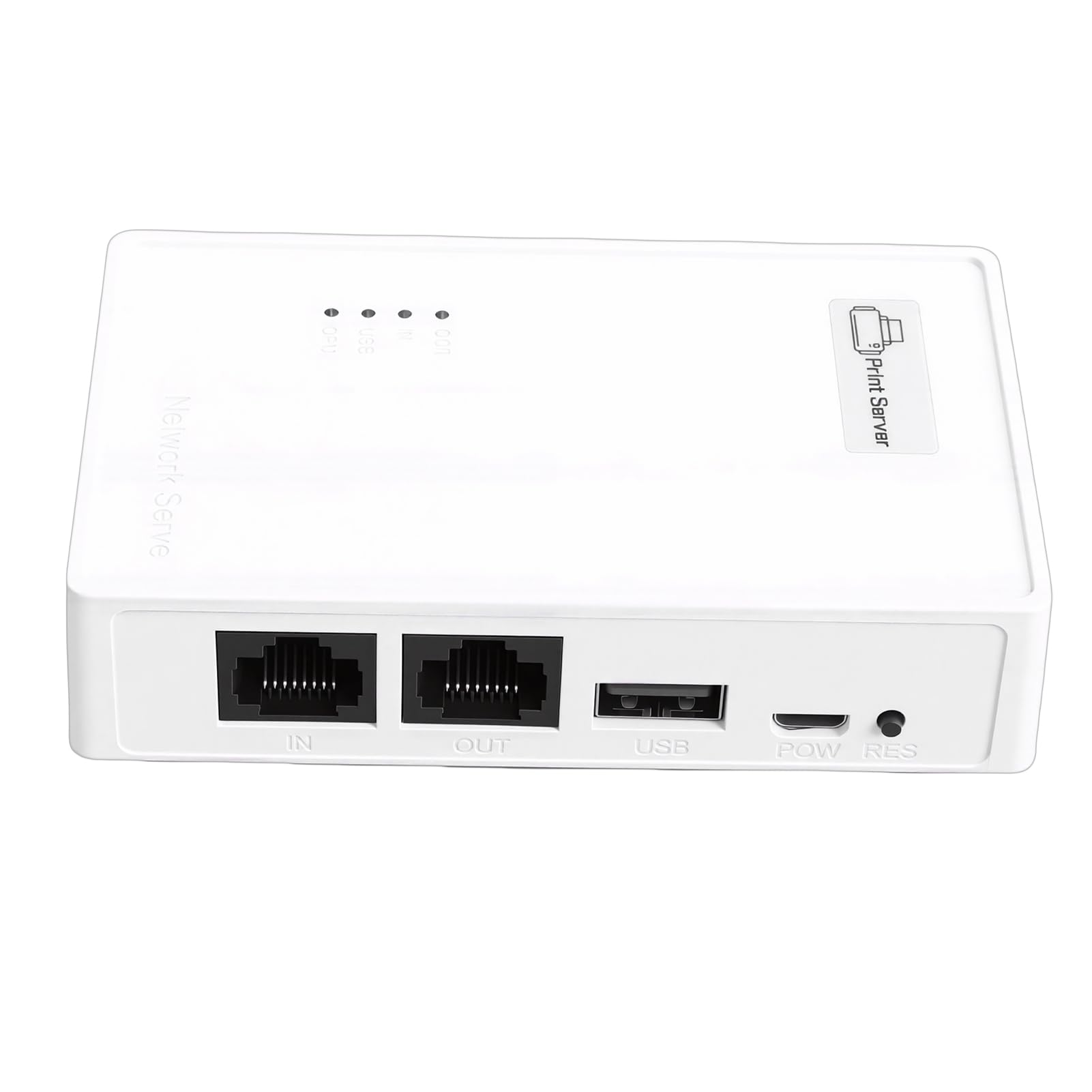 Keenso Server di Stampa Wireless USB Design Compatto per la Condivisione di più Dispositivi in ​​ufficio, Materiale ABS Resistente