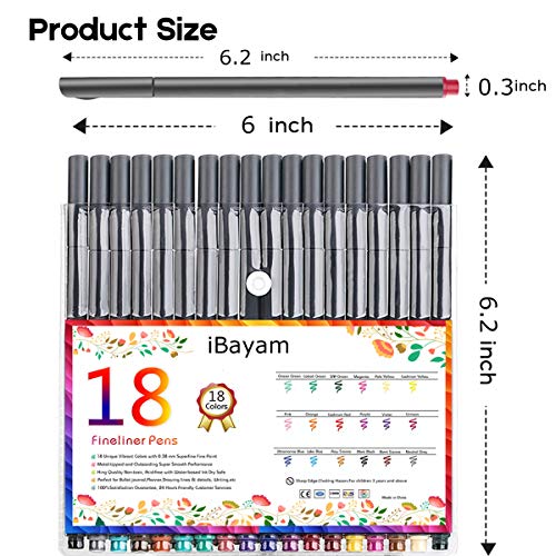 Ibayam 611 Journal Planner Pens Colored Pens Fine Point Markers Fine Tip Drawing Pens Fineliner Pen thumb #6
