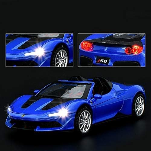 Image of 1:32 Scale Ferrati J50 Model Toy Car | Metal Pullback Diecast Car for Kids with Openable Doors, Sound, Light Effects Toy for Car Enthusiasts (Color As Per Available)