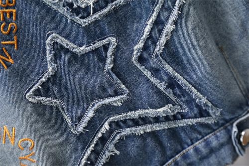 Little Boys' Denim Coat Vest Children's Cartoon Single-Breasted Sleeveless Jacket4