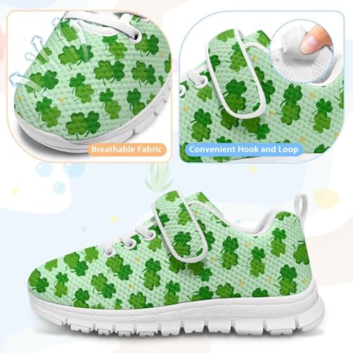 Kids Shoes Comfortable Athletic Running Breathable Hook and Loops Shoes for Litter Kids Non-Slip School Sport Sneaker for Boys Girls US 11-154