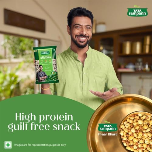 Image of Tata Sampann High Protein Makhana (Foxnut) 100 g, Phool Makhana for Prasadam, Healthy Snacking, Fasting