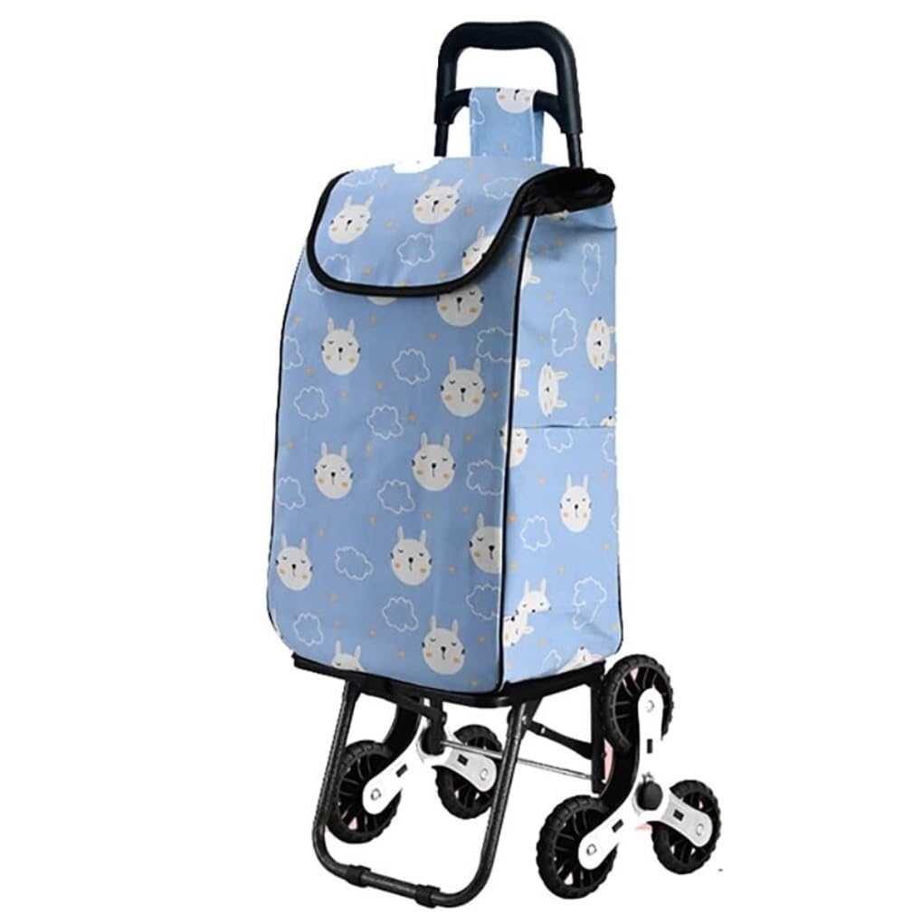 Borsa trolley riutilizzabile con 3 ruote, design staccabile per una facile conservazione, ideale per supermercato, viaggi e campeggio